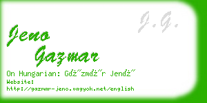 jeno gazmar business card